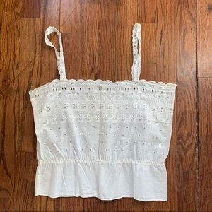 Handmade White Lace Tank